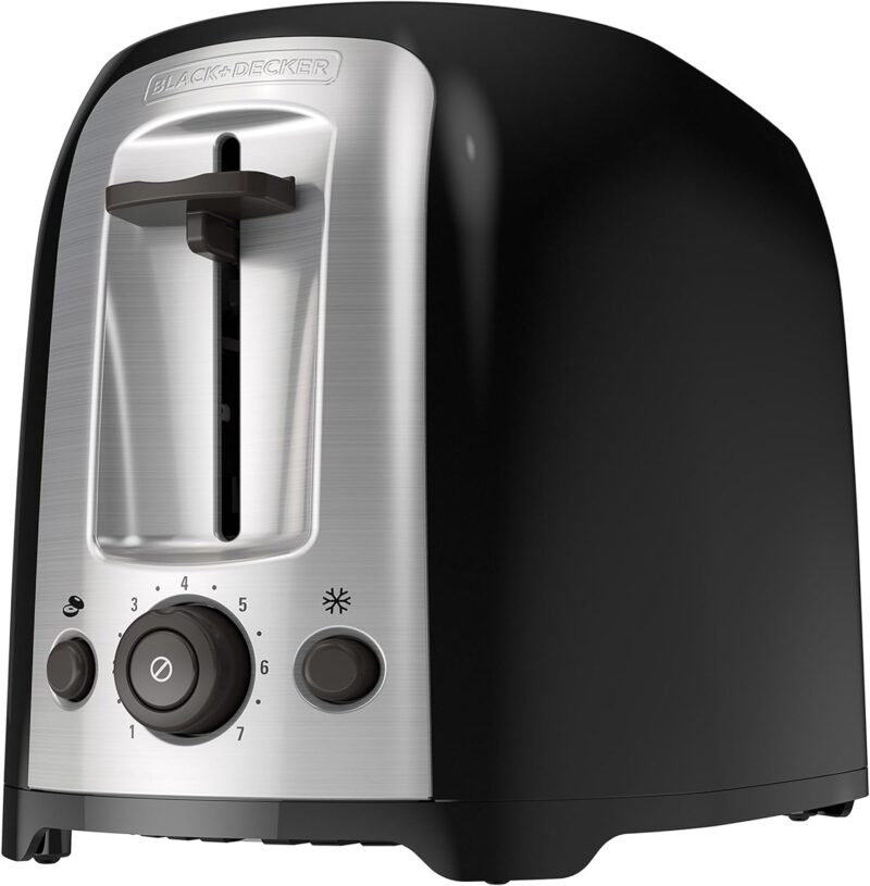 BLACK+DECKER 2-Slice Extra Wide Slot Toaster, Classic Oval, Black with Stainless Steel Accents, TR1278B  Amazon.ca Home