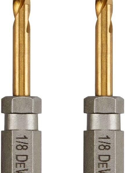 DEWALT 1/8IN TITANIUM NITRIDE COATED DRILL BIT - 2PC (DD5108T)