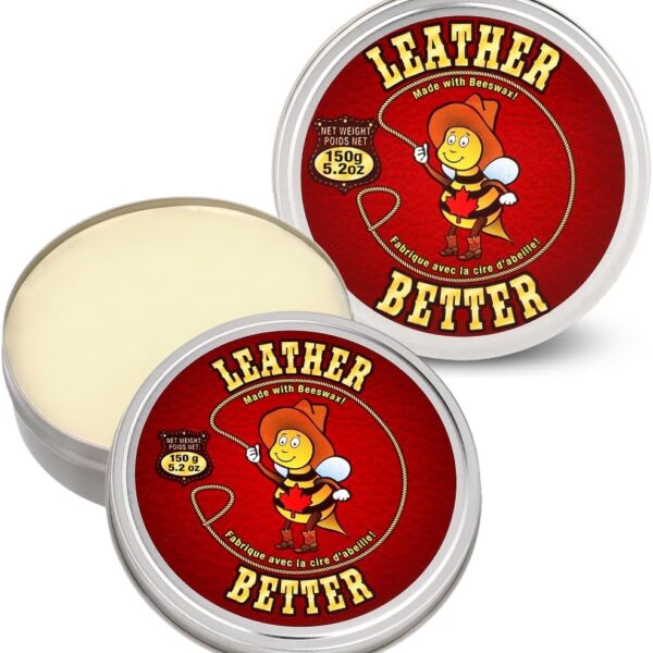 Leather Better Leather Conditioner for Furniture - Leather Cleaner and Restoration for Leather Couches, Boots and Shoes, Bags, Saddles and Tack, Jackets, and Car Seats/Leather Softener (300 Grams)