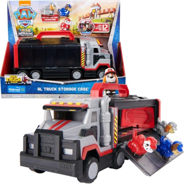 PAW PATROL Big Truck Pups Truck Al + 3 Figures, 6066046, Black, Silver
