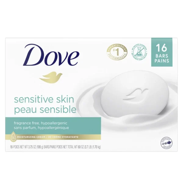 Dove Sensitive Skin Soap Bar, 16 BARS x 106 g | Buy Online