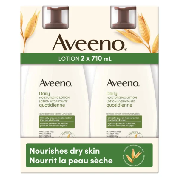 Aveeno Daily Moisturizing Lotion, Pack of 2 x 710 mL
