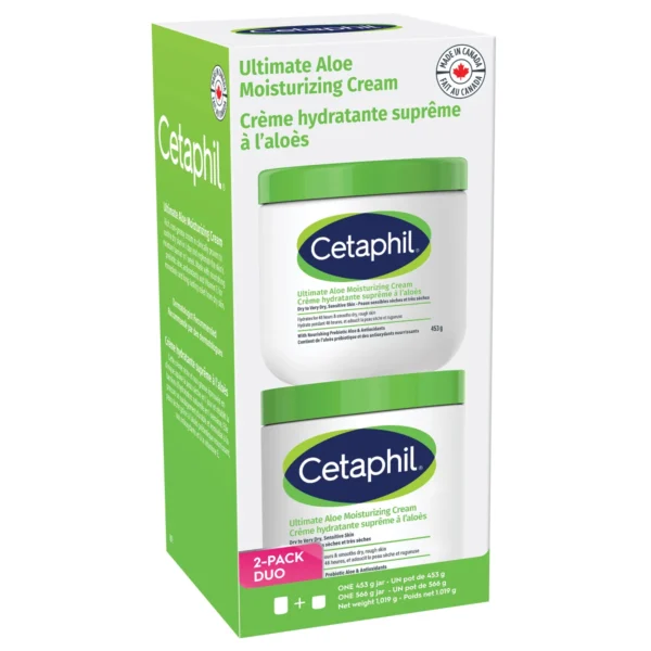 Cetaphil Ultimate Aloe Moisturizing Cream2 pack, 566 g and 453 g | Buy Online at MKZmart