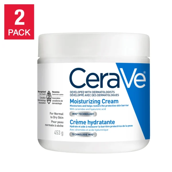 CeraVe Moisturizing Cream, Pack of 2 x 453 g